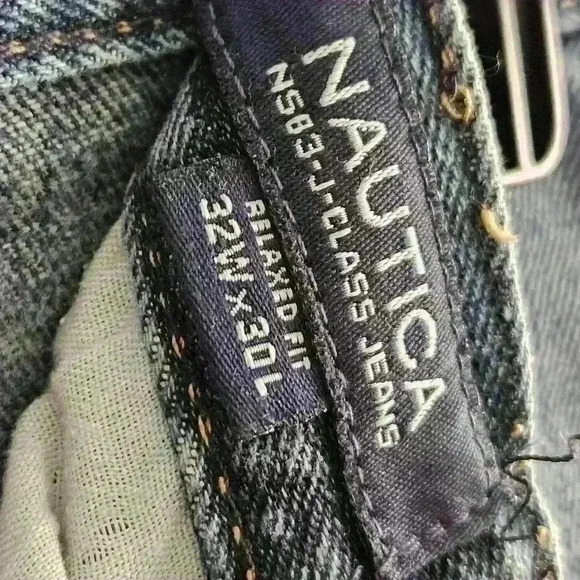 Nautica Relaxed Fit Mid-rise Straight Leg Medium Wash Jeans Size 32W x 30L EUC - Picture 5 of 12